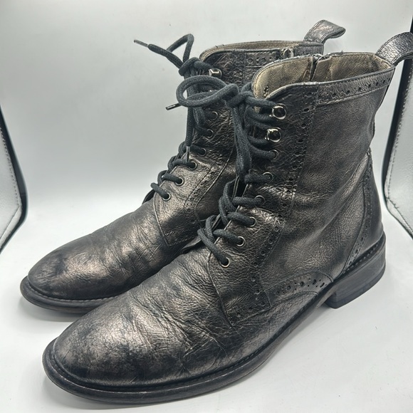 Johnston & Murphy Combat Boots Metallic - Picture 6 of 10